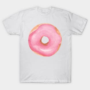 Pink donut watercolor painting T-Shirt